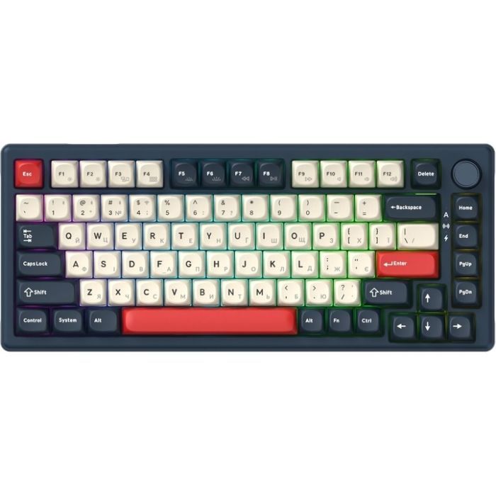 Клавіатура GamePro Asgard Yord Wireless/Bluetooth/USB UA Blue (MK266BL)