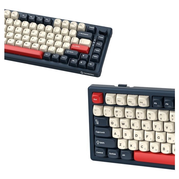 Клавіатура GamePro Asgard Yord Wireless/Bluetooth/USB UA Blue (MK266BL) зображення 5