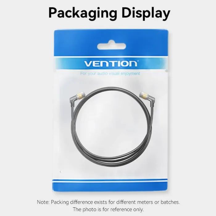 Патч-корд 1м STP cat 8 RJ-45 90° corner black Vention (IKLBF) зображення 12