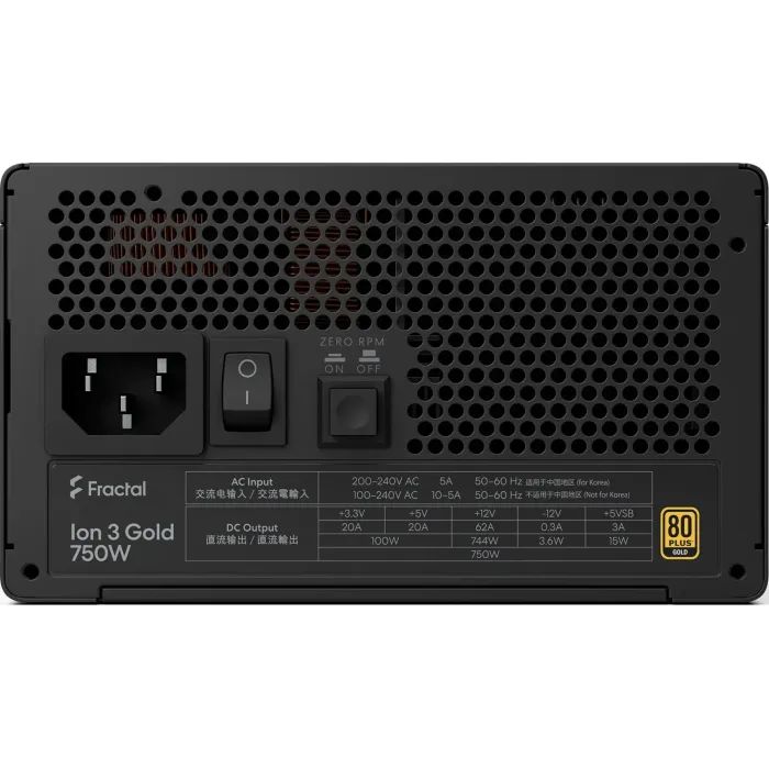 Блок питания Fractal Design 750W Ion 3 Gold (FD-P-IA3G-750-EU) изображение 5