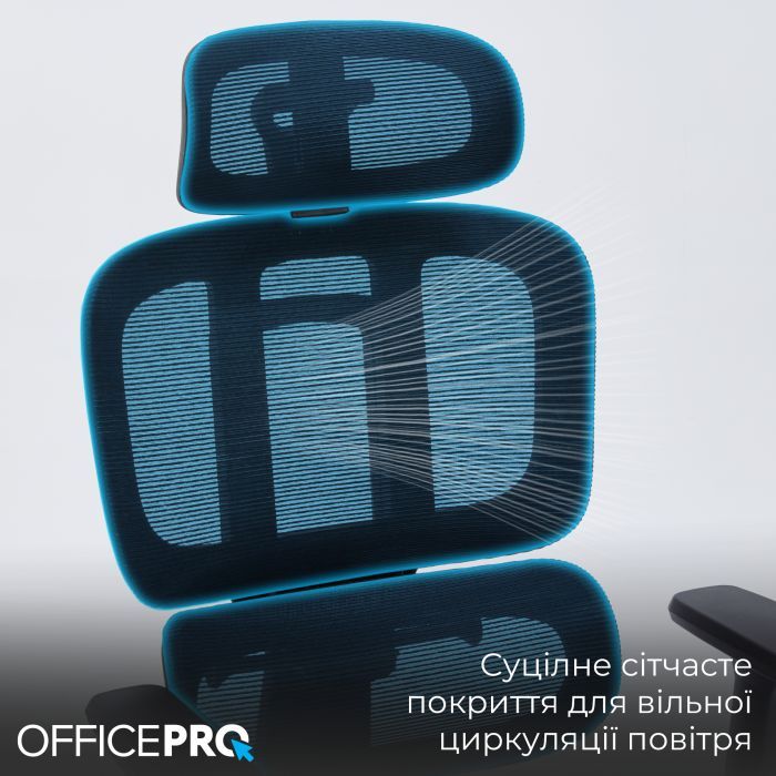 Офісне крісло OfficePro Skyline OC680B Black (OC680B) зображення 9