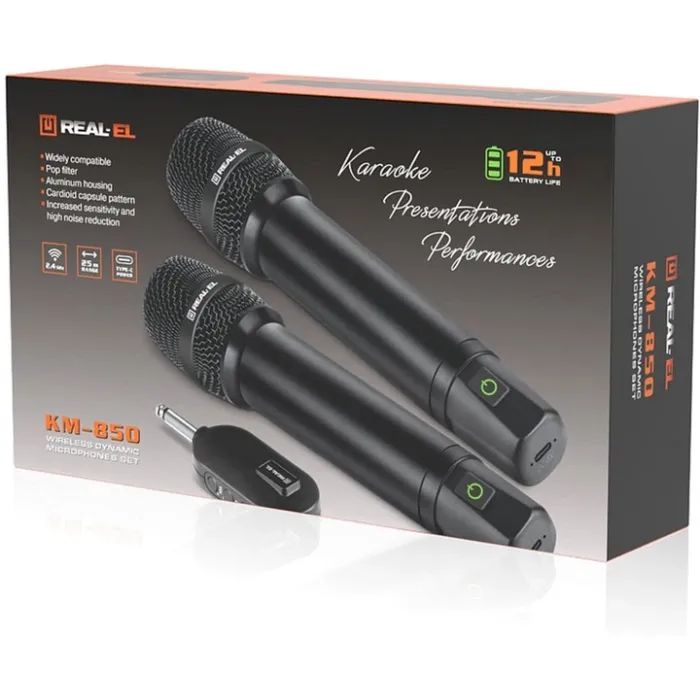 Мікрофон REAL-EL KM-850 Black (EL121900002) зображення 11