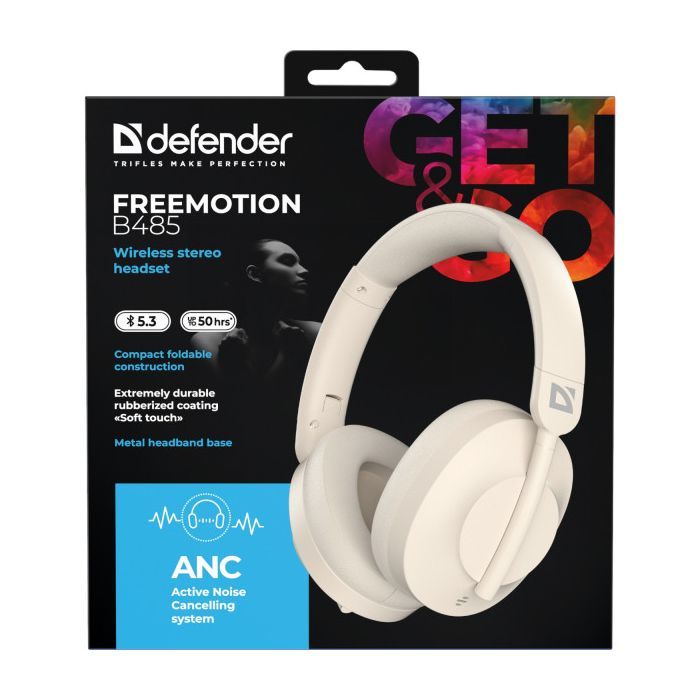 Навушники Defender FreeMotion B485 Bluetooth Beige (63486) зображення 7