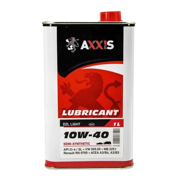 Моторное масло AXXIS 10W-40 DZL Light 1л (AX-2038-1)