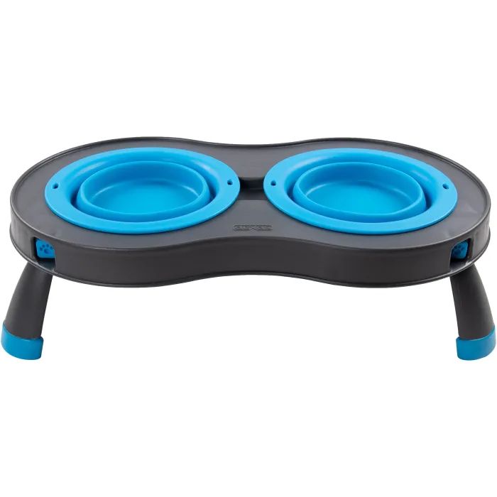 Посуд для собак Dexas Миска подвійна на складній підставці 240 мл пурпурна (0084297308988)