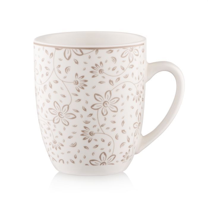 Набір чашок Ardesto Ravenna, 4шт., 360мл, порцеляна, біло-бежевий (AR1336RS) зображення 6