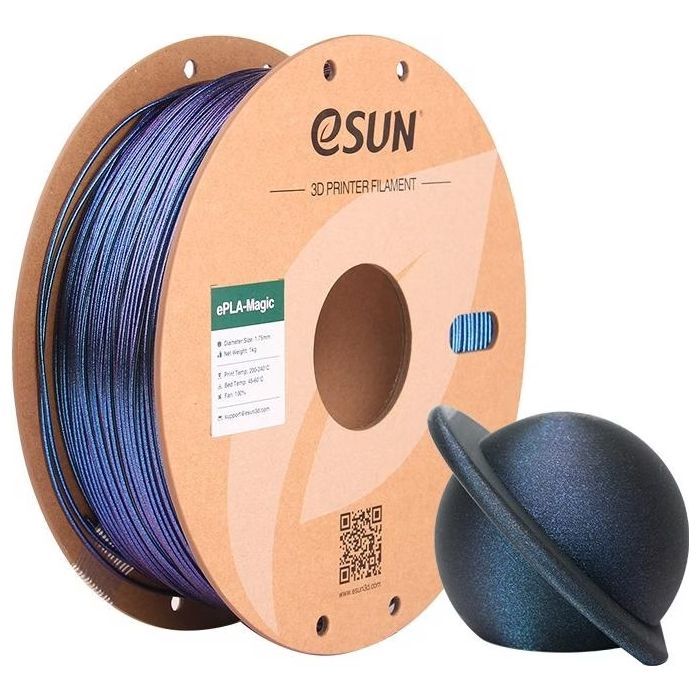 Пластик для 3D-принтера eSUN ePLA-Magic Dark Twinkling 1,75mm 1kg BLUE (EPLA-MAGIC-P175DTU1) зображення 2
