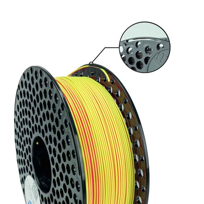 Пластик для 3D-принтера AzureFilm PLA Dual Neon 1,75mm 1kg YELLOW - PINK (FP171-1912) изображение 2