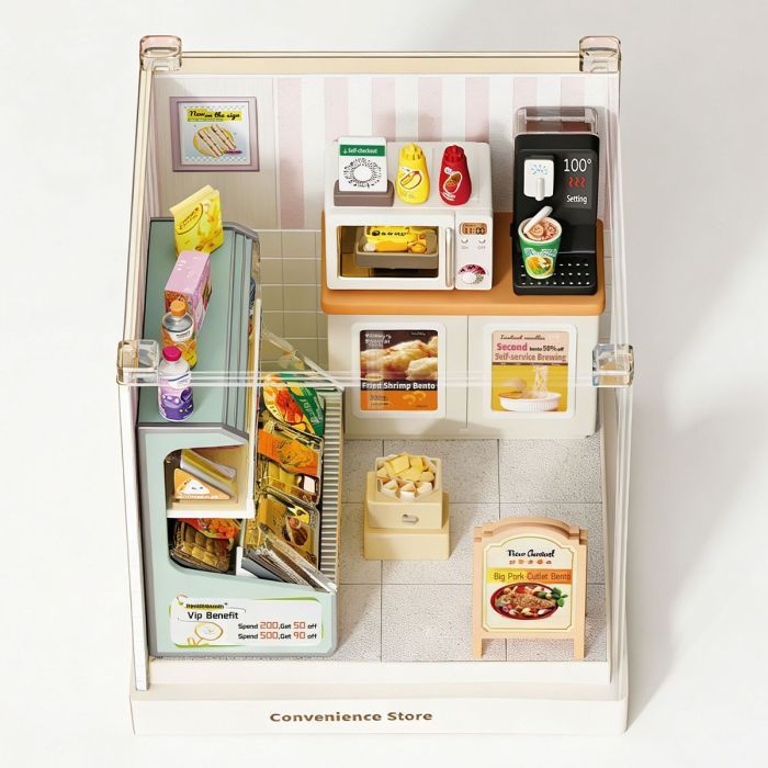 Конструктор Mini House румбокс серии Интерьер Мини – Круглосуточный магазин (8033) изображение 4