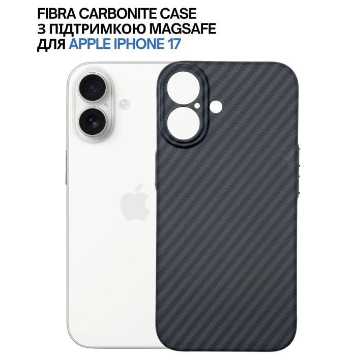 Чохол до мобільного телефона BeCover FIBRA Carbonite MagSafe Apple iPhone 17 Black (715406) зображення 7