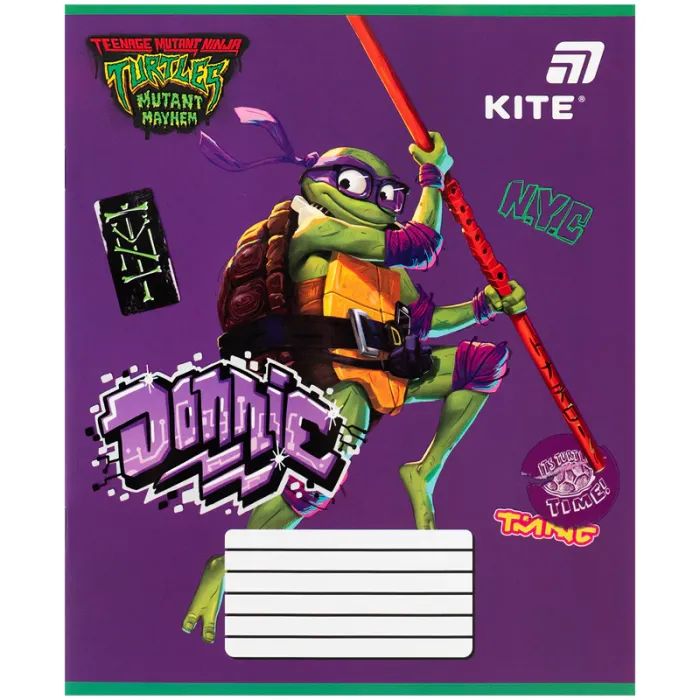Зошит Kite Ninjia Turtles, 12 аркушів, коса лінія (NT26-235) зображення 4