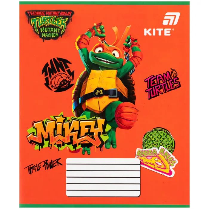 Зошит Kite Ninjia Turtles, 12 аркушів, коса лінія (NT26-235) зображення 8