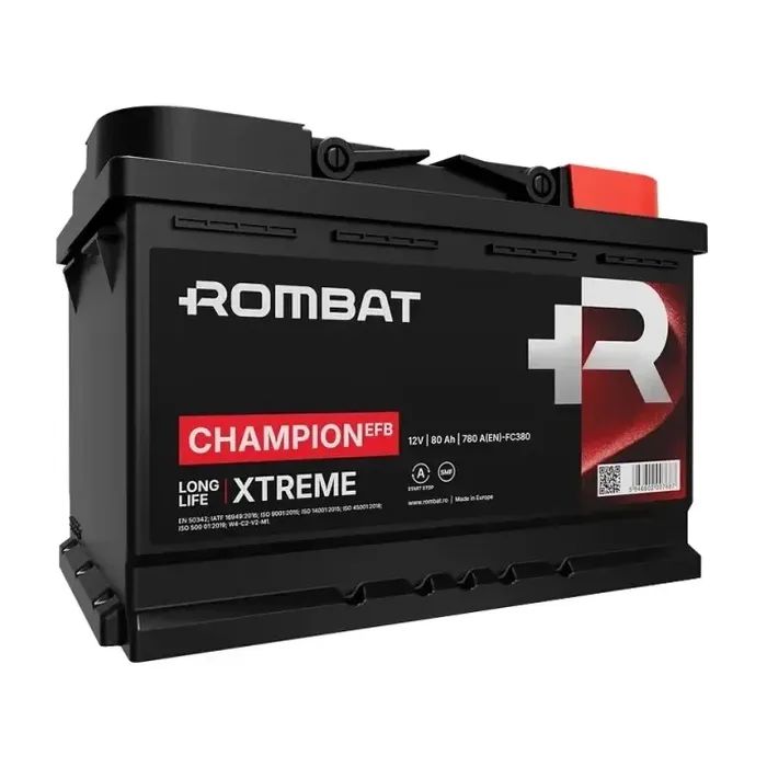 Аккумулятор автомобильный ROMBAT 6CT-80 (0) Champion EFB Start-Stop FC380