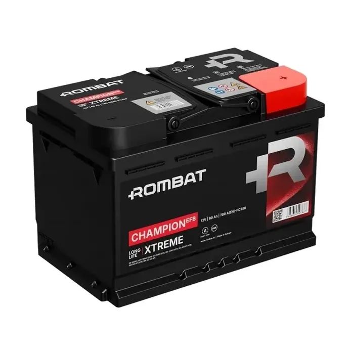 Аккумулятор автомобильный ROMBAT 6CT-80 (0) Champion EFB Start-Stop FC380 изображение 2
