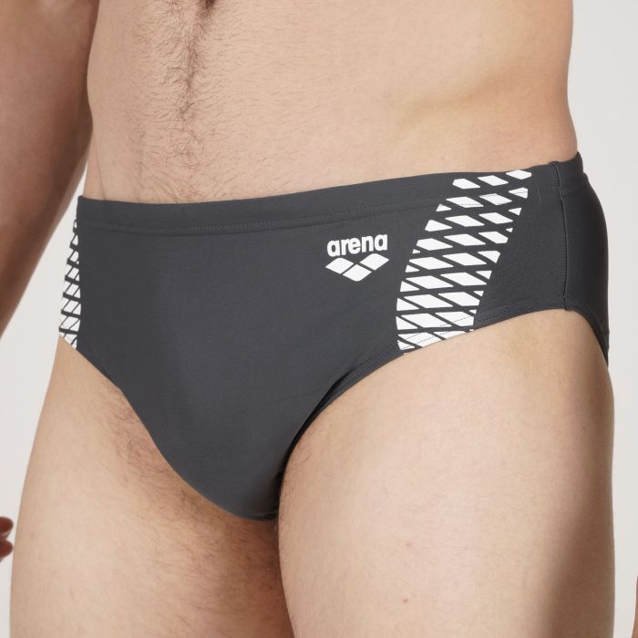 Плавки Arena Openings Swim Briefs 008065-501 сірий, білий 90 (3468337496717) изображение 5