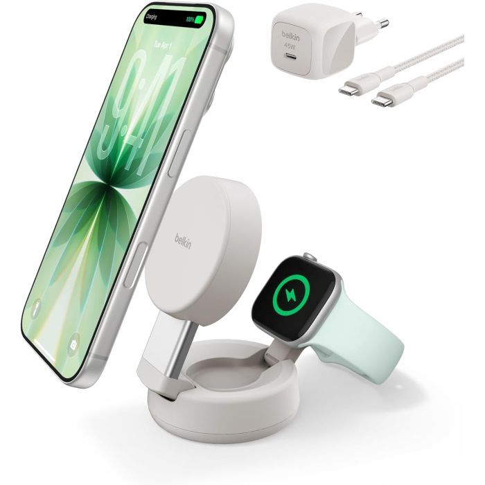 Зарядное устройство Belkin UltraCharge Pro 2-in-1 Convertible Mag (WIZ043KQSD)