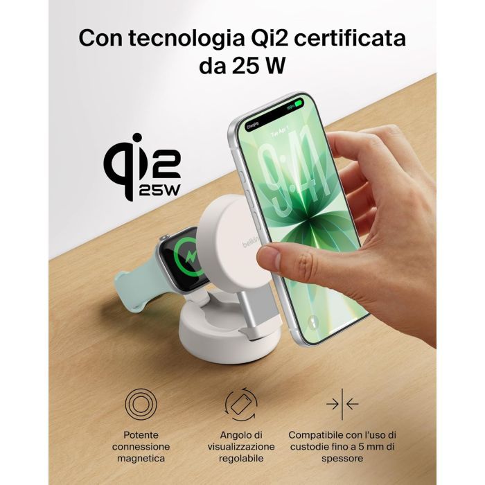 Зарядное устройство Belkin UltraCharge Pro 2-in-1 Convertible Mag (WIZ043KQSD) изображение 5