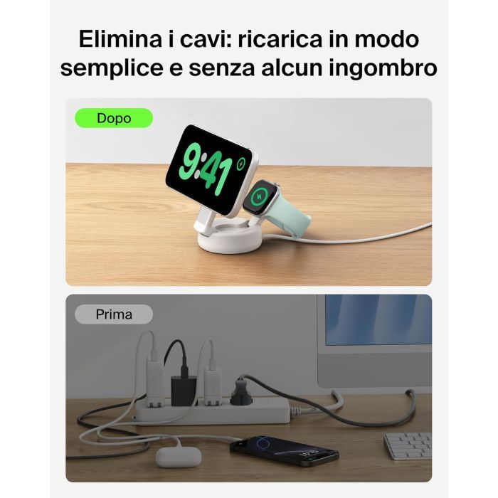 Зарядное устройство Belkin UltraCharge Pro 2-in-1 Convertible Mag (WIZ043KQSD) изображение 6