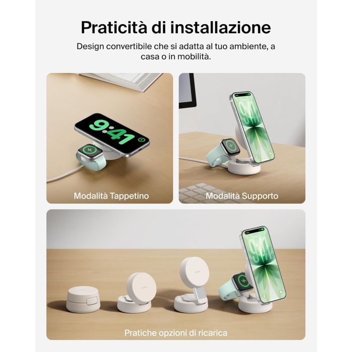 Зарядное устройство Belkin UltraCharge Pro 2-in-1 Convertible Mag (WIZ043KQSD) изображение 8