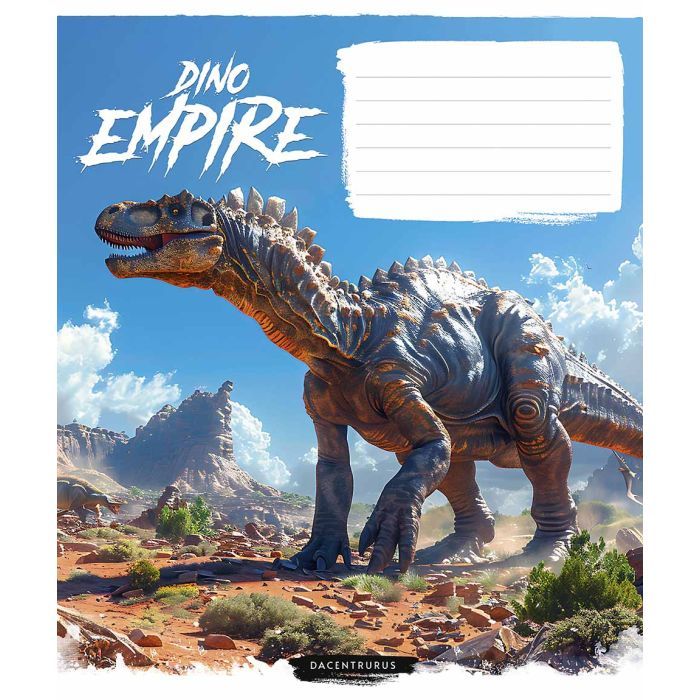 Зошит Школярик Dino empire 12 аркушів коса лінія (012-3490C)