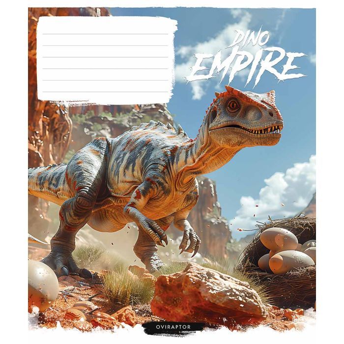 Зошит Школярик Dino empire 12 аркушів коса лінія (012-3490C) зображення 2