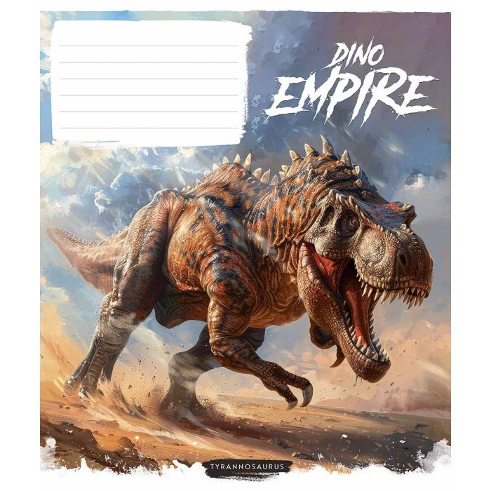 Зошит Школярик Dino empire 12 аркушів коса лінія (012-3490C) зображення 3