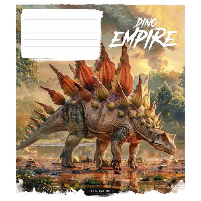 Зошит Школярик Dino empire 12 аркушів коса лінія (012-3490C) зображення 4
