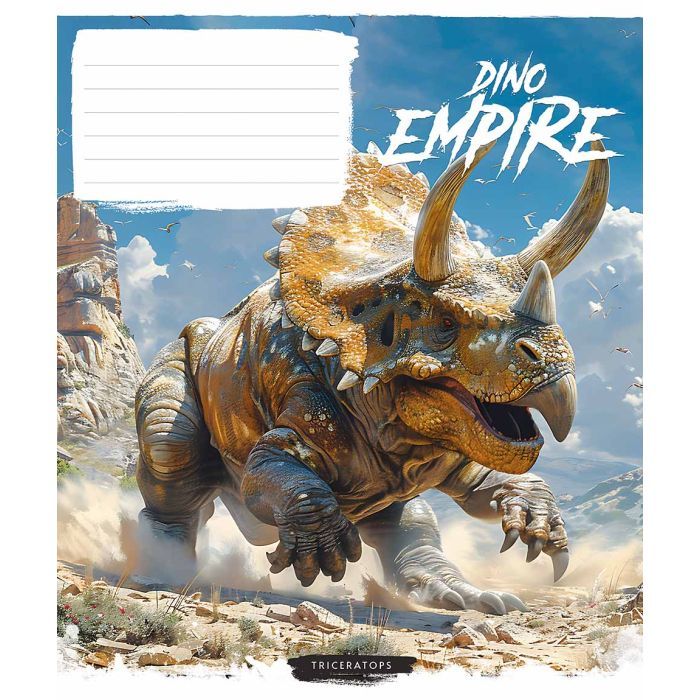 Зошит Школярик Dino empire 12 аркушів коса лінія (012-3490C) зображення 5