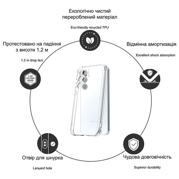 Чохол до мобільного телефона Drobak AirCase Samsung Galaxy A37 5G Camera cover (737310) зображення 2