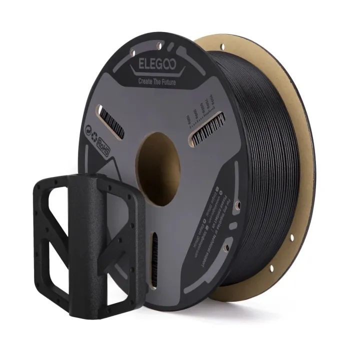 Пластик для 3D-принтера ELEGOO PETG-GF 1кг, 1.75мм, black, fiberglass (50.203.0636)
