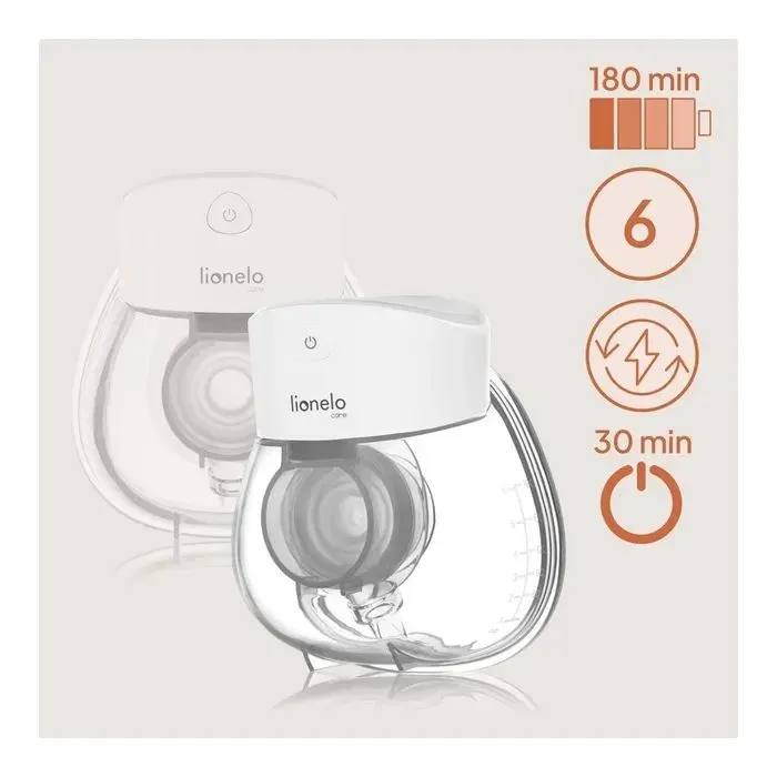Молокоотсос Lionelo двухфазный электрический Fidi Free Lumi White Natural (LOC-FIDI FREE LUMI WHITE NATURAL) изображение 2