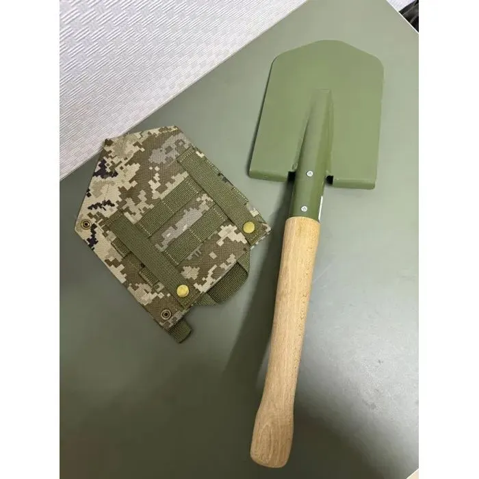 Тактична лопата Sector Піхотна мала (дерев'яна ручка) з чохлом (МПЛ) зображення 2