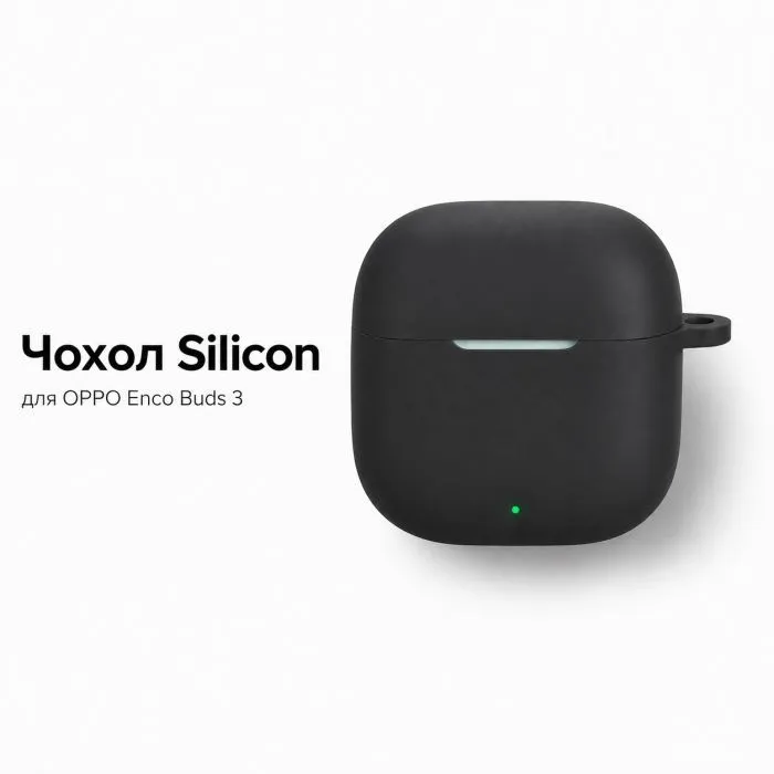 Чехол для наушников BeCover Silicon для OPPO Enco Buds 3 Black (715908) изображение 2