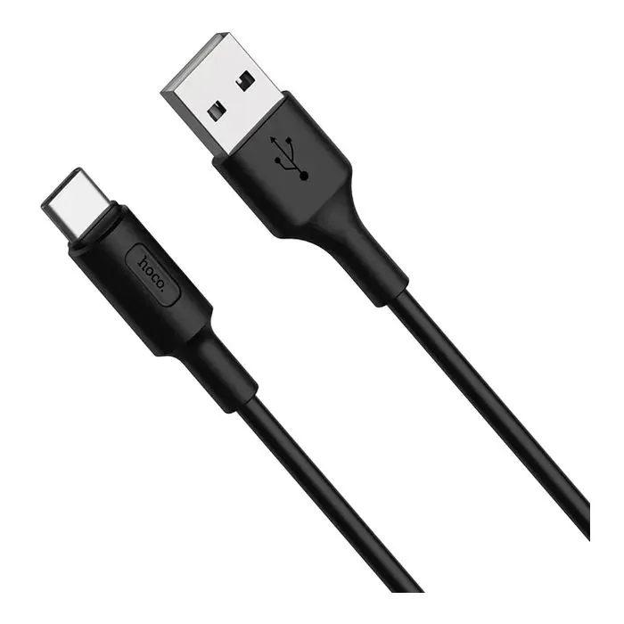 Дата кабель USB 2.0 AM to USB-C 1.0m 2A X25 black HOCO (6957531080145)