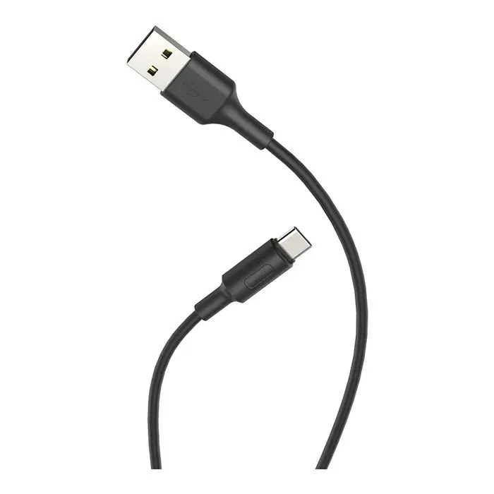 Дата кабель USB 2.0 AM to USB-C 1.0m 2A X25 black HOCO (6957531080145) изображение 2
