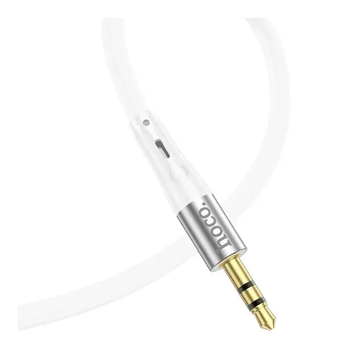 Кабель мультимедійний Lightning to 3.5mm M 1.0m silicone UPA22 white HOCO (6931474769480) зображення 2