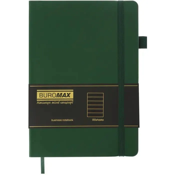 Книга записна Buromax BRIEF, А5, 96 аркушів, лінія, зелений (BM.295204-04) зображення 2