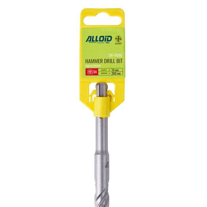 Бур Alloid по бетону, SDS-plus, S4 QUADRO, 12×260мм (CH-12260) изображение 6