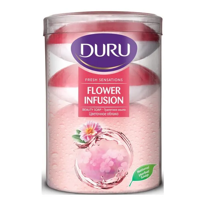 Твердое мыло Duru Fresh Sensations Flower Infusion Beauty Soap 4 х 100 г (8690506517960)