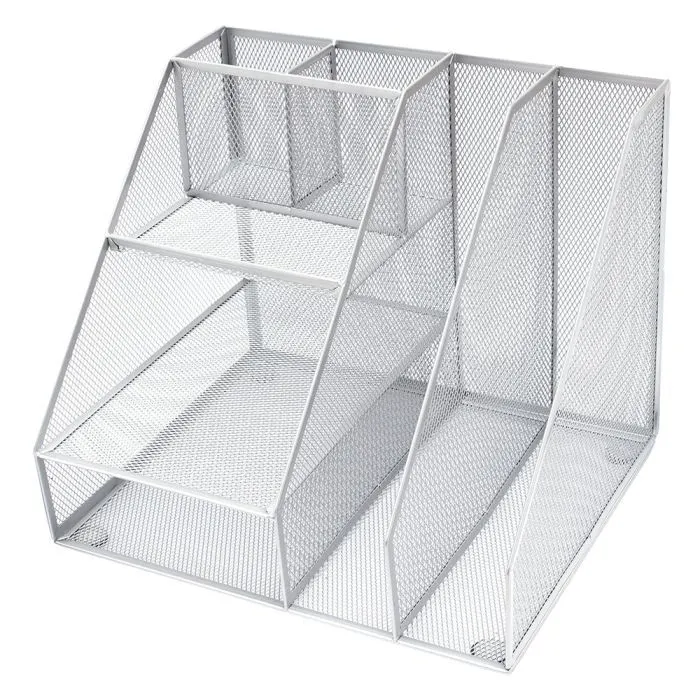 Підставка для дрібниць Buromax 310 x 255 x 255 мм, металева, срібна (BM.6244-24)