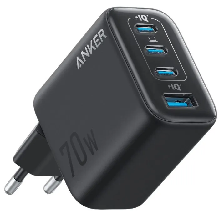 Зарядное устройство Anker 3xUSB-C PD3.0 + 1xUSB 70W black (A121CG11)