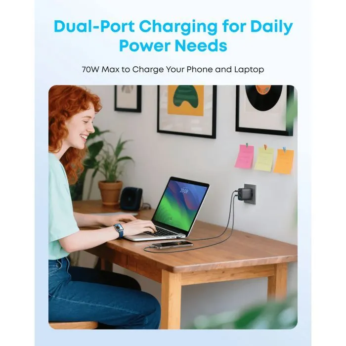 Зарядное устройство Anker 3xUSB-C PD3.0 + 1xUSB 70W black (A121CG11) изображение 9