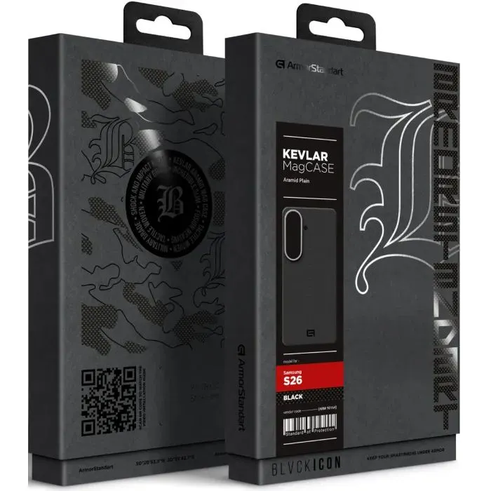 Чехол для мобильного телефона Armorstandart BlackIcon Aramid Plain MagCase Samsung S26 Black (ARM90164) изображение 10