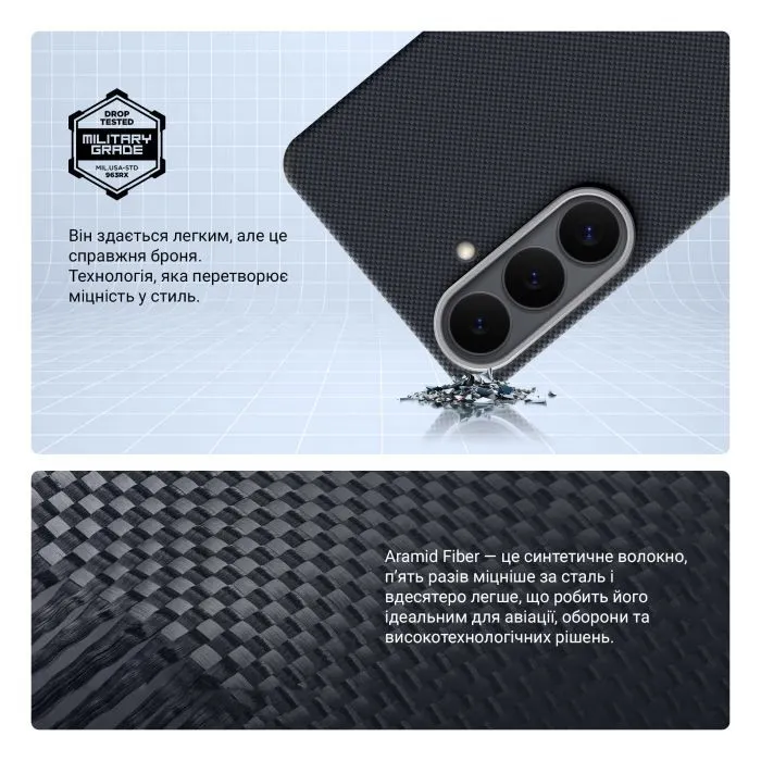 Чехол для мобильного телефона Armorstandart BlackIcon Aramid Plain MagCase Samsung S26 Black (ARM90164) изображение 4