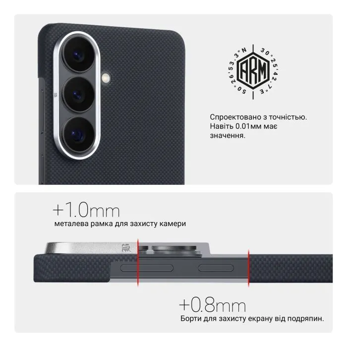 Чехол для мобильного телефона Armorstandart BlackIcon Aramid Plain MagCase Samsung S26 Black (ARM90164) изображение 6