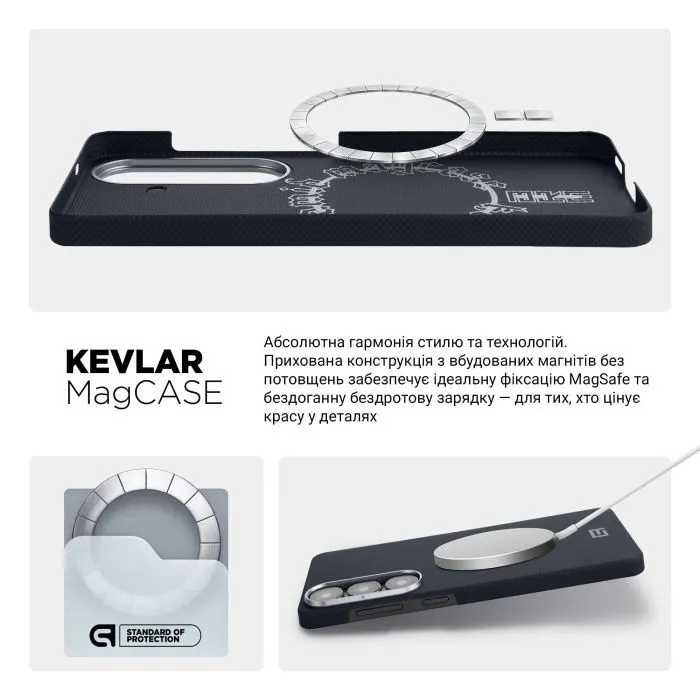 Чехол для мобильного телефона Armorstandart BlackIcon Aramid Plain MagCase Samsung S26 Black (ARM90164) изображение 8
