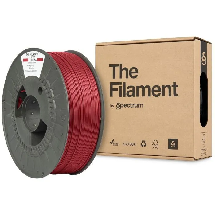 Пластик для 3D-принтера The Filament TPU-95A 1.75mm 1kg RED (TF-24133) изображение 3