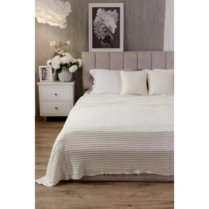 Плед Прованс COTTON молочний 120 х 200 см (039526) зображення 12