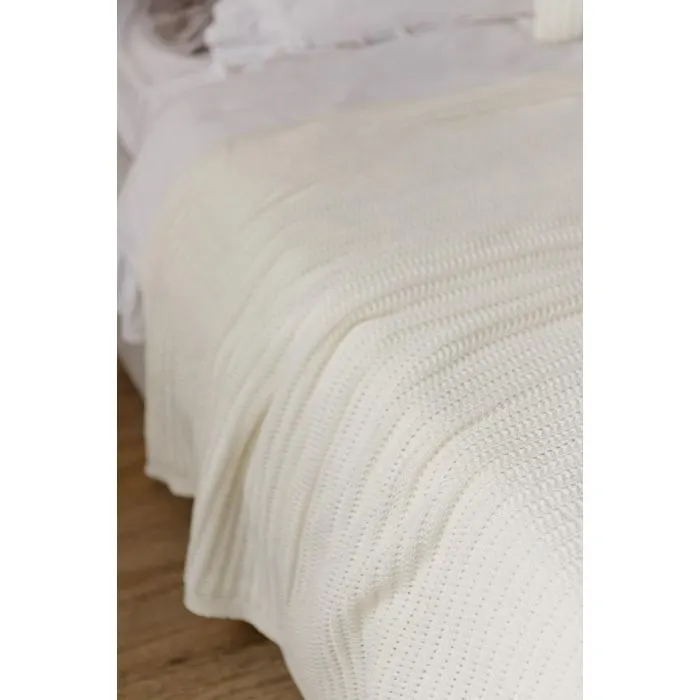 Плед Прованс COTTON молочний 120 х 200 см (039526) зображення 2