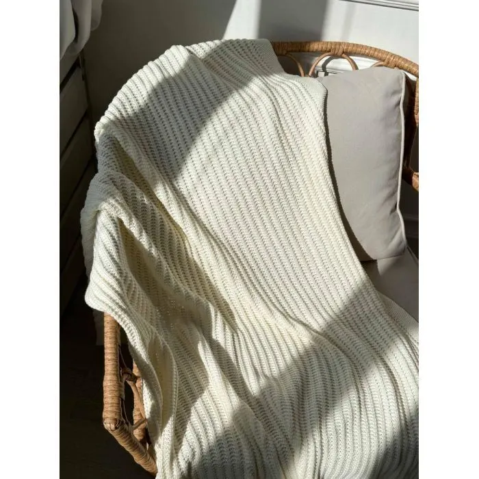 Плед Прованс COTTON молочний 120 х 200 см (039526) зображення 7